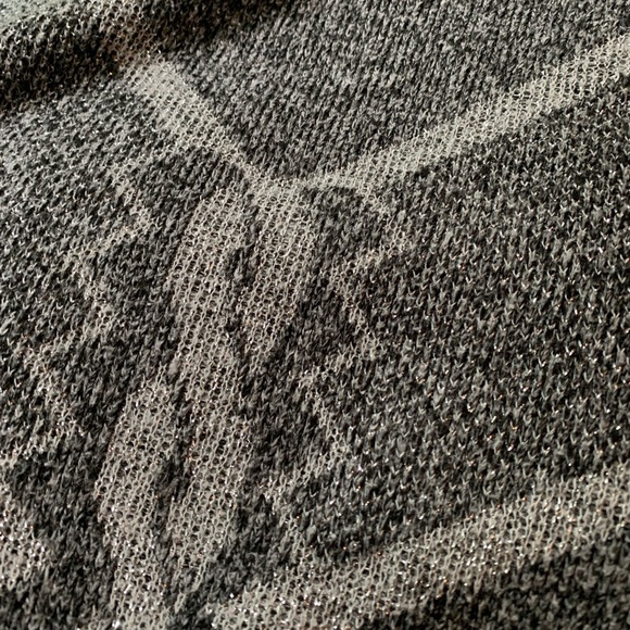 Vintage David Brett Mock Turtleneck Long Sleeve Sweater Grey on Grey Ladies M/L - Picture 5 of 8